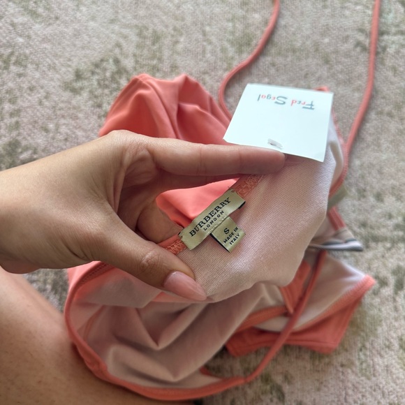 Burberry Vintage Coral One Piece Swimsuit - Picture 6 of 7